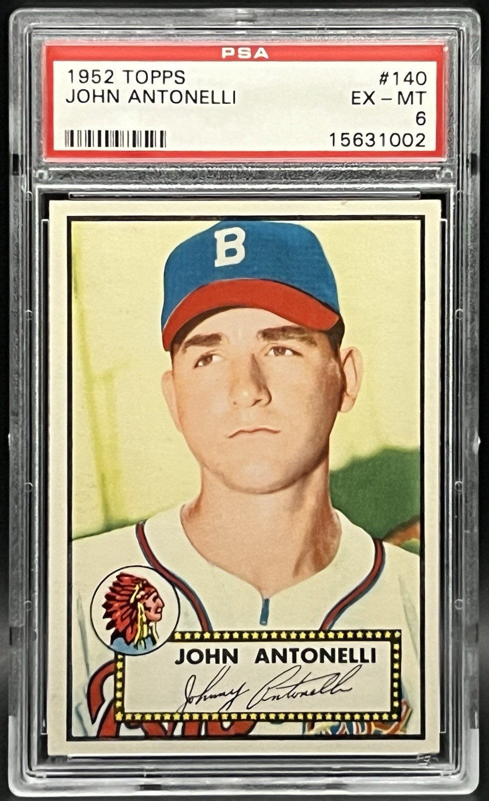 1952 Topps Johnny Antonelli #140 - PSA 6