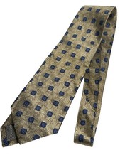 VTG J.Z. Richards The Hound Silk Tie Blue Gray Geometric Necktie USA Made Mens