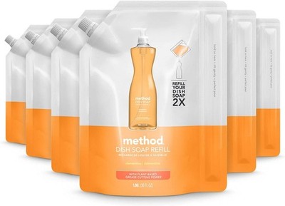 Method l Dish Soap Refill, Clementine, Tough on Grease