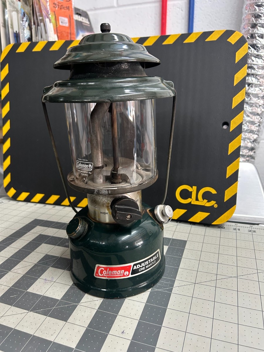 VINTAGE 12/87 Coleman Adjustable One Mantle 286A-700 Gas Lantern