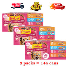 3 Packs - Friskies Surfin  Turfin Prime Filets Wet Cat Food Variety Pack 5.5oz