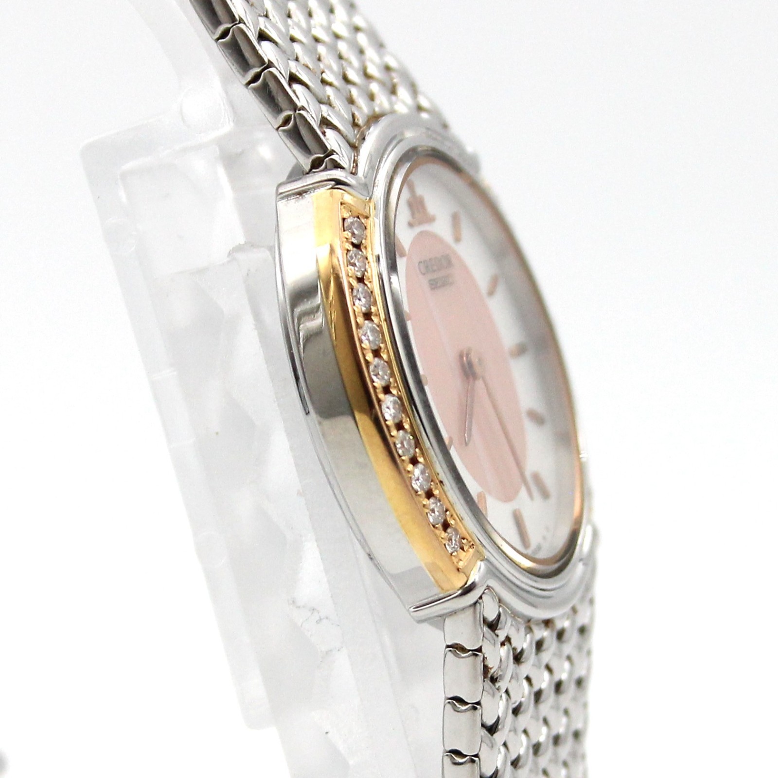 Vintage SEIKO CREDOR 5A70-3000 Diamond Bezel Quartz 2… - Gem
