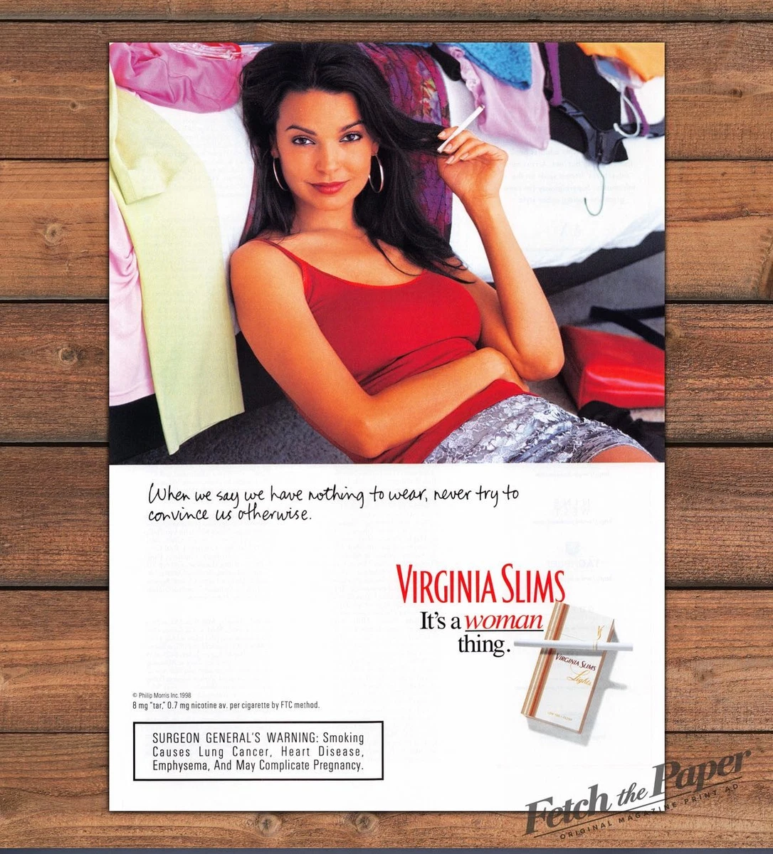 Virginia slims バージニアスリム 白水着 自販機プラ ポスター 25+ virginia slims ad for sale | Updated Oct 2026
