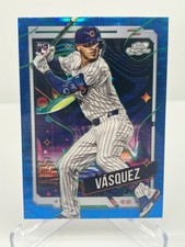 2024 TOPPS CHROME COSMIC LUIS VASQUEZ RC 28/99 BLUE MOON REFRACTOR NO. 144 CUBS
