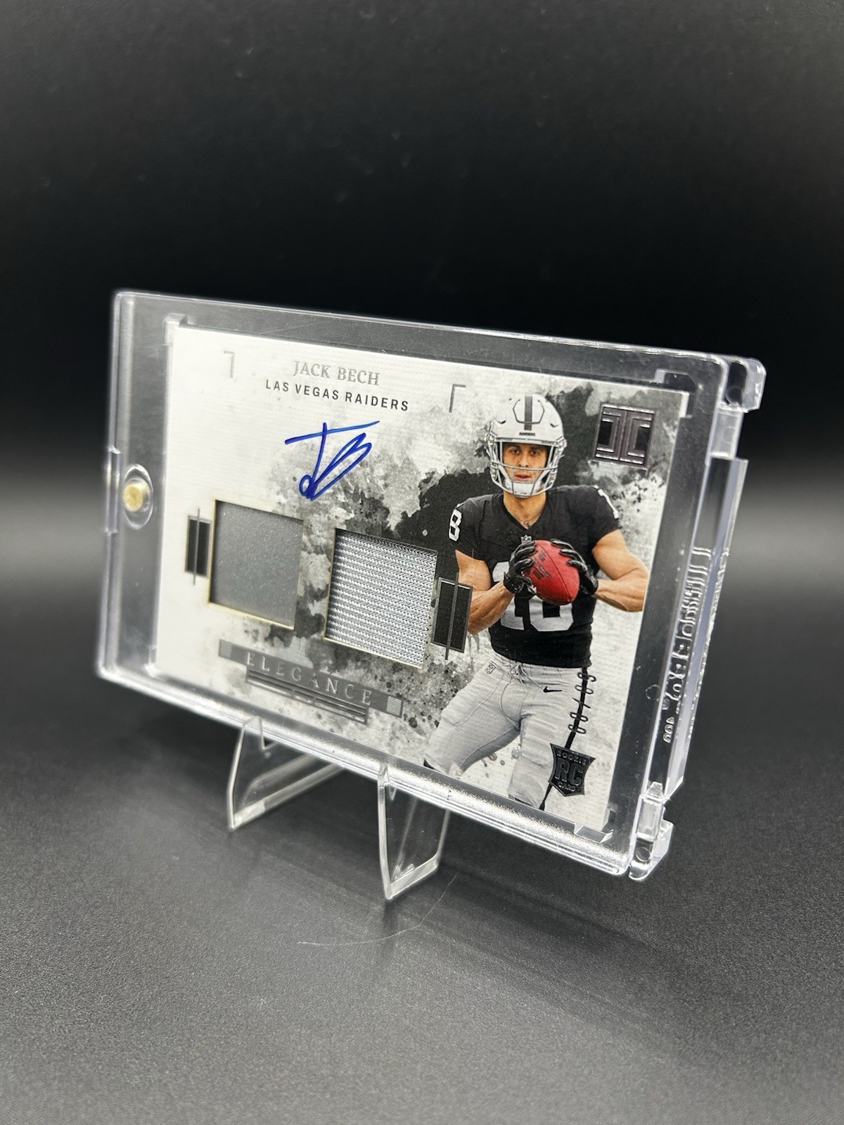 2025 Impeccable Jack Bech Patch Elegance Rookie Helmet and Patch Auto 68/89 SP view 2