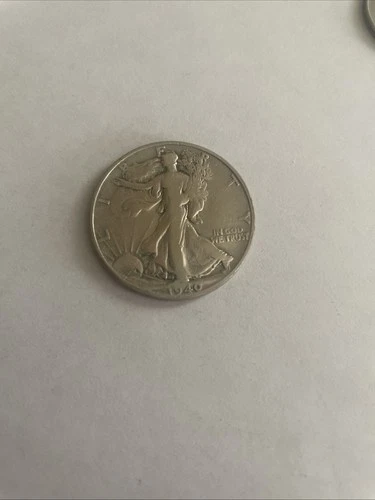 1940 Walking Liberty silver half dollar.