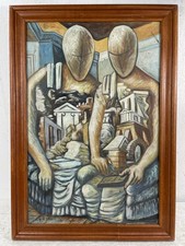 Giorgio de Chirico olio su tela (fatto a mano) firmato e timbrato