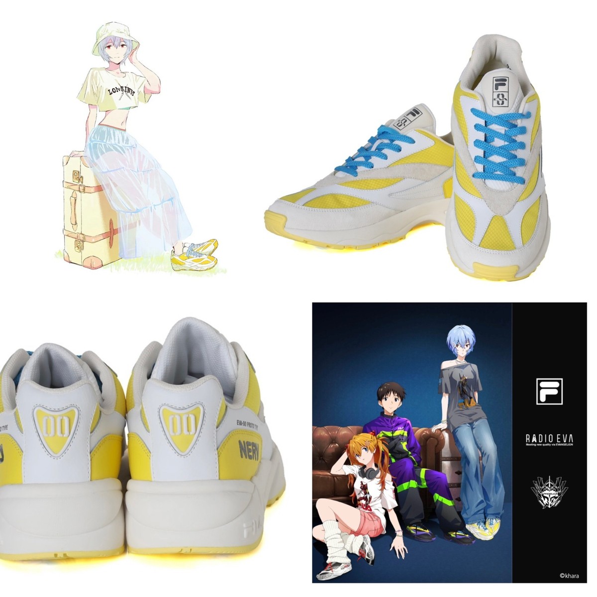 FILA VENOM EVANGELION LIMITED shoes Unit 0 Rei Ayanami model | eBay