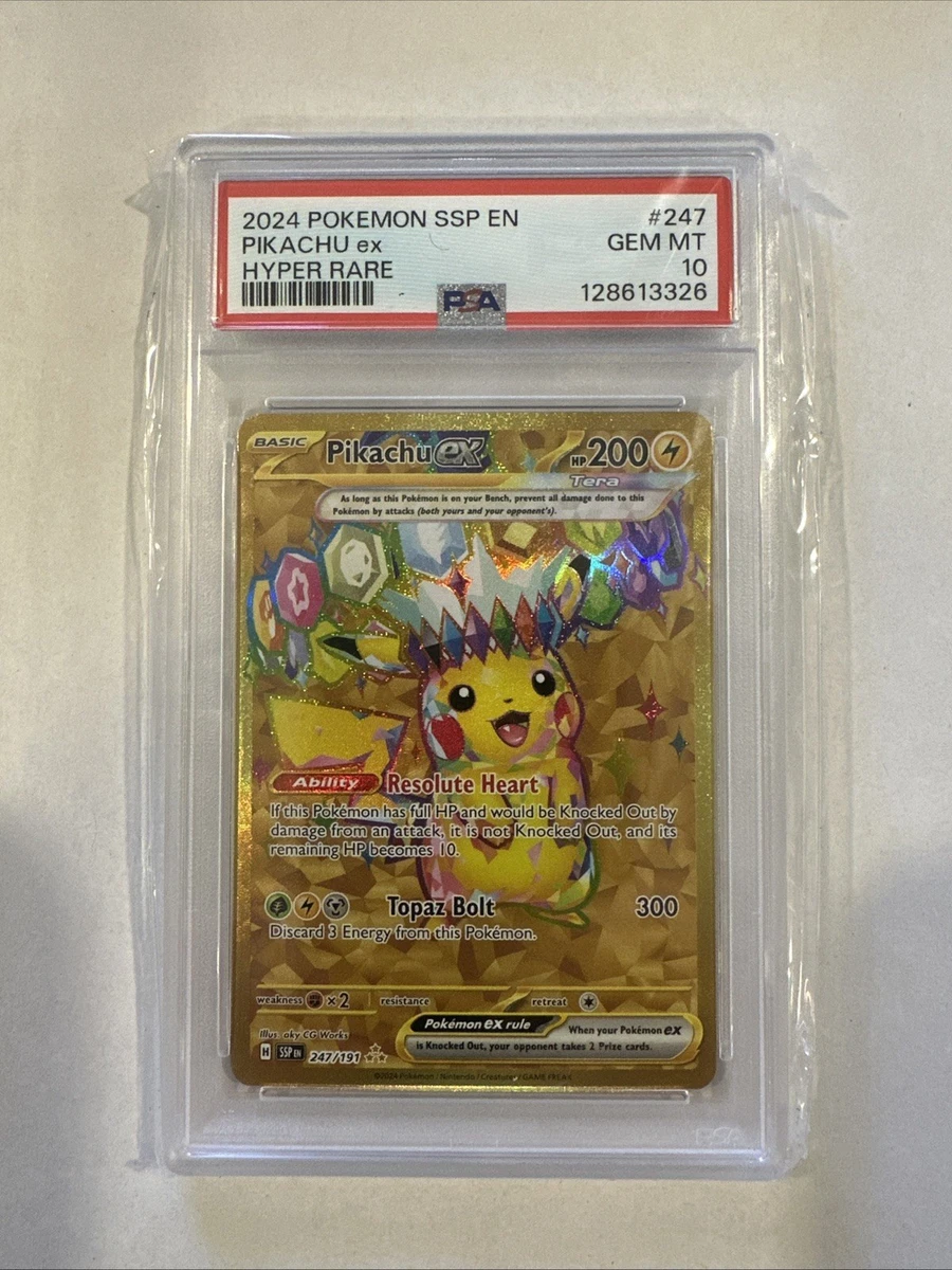 Pikachu Pokémon TCG Grade 10 Rare Individual Collectible Card Game