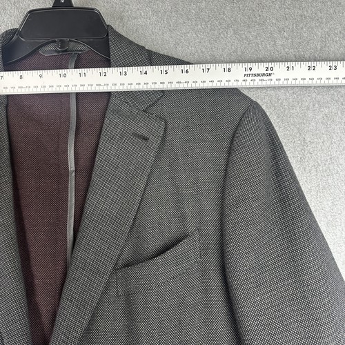 Ermenegildo Zegna Blazer Mens 46R Gray Wool Duo Unstructured Sport Coat Italy - Picture 2 of 11