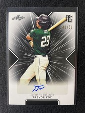 2021 Leaf Perfect Game Trevor Fox Black Autograph #40/50!!!