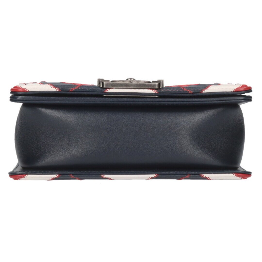 CHANEL Boy 20 Argyle Patchwork Chain Leather Shou… - image 5