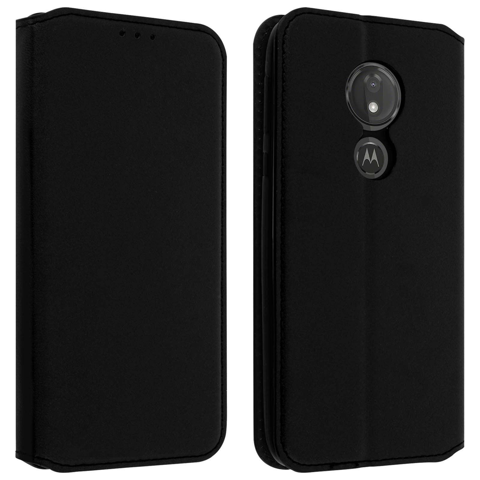 Housse similicuir Moto G7 Power Avizar Classic Edition aux finitions soignées