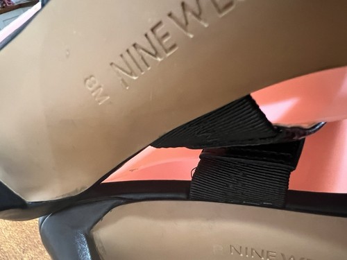 Nine West Black Ankle Strap Heels Size 8 - Picture 5 of 12