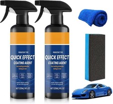Car Quick Coating Spray, 2-Pack, Advanced Paint Protection, Vehicle Detailing Sh