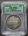 1878 Morgan 8TF Silver Dollar S$1 VAM 18 Doubled Date ICG AU53