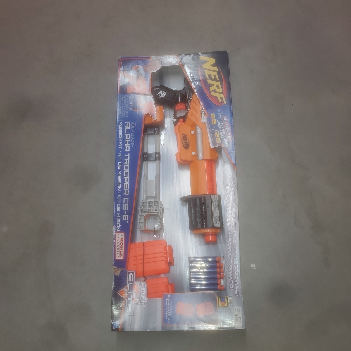 【貴重】NERF アルファトルーパーCS-6 ミッションキット Kohl’s限定 NERF N-strike Elite Orange Alpha Trooper Cs-6 Mission Kit Stock