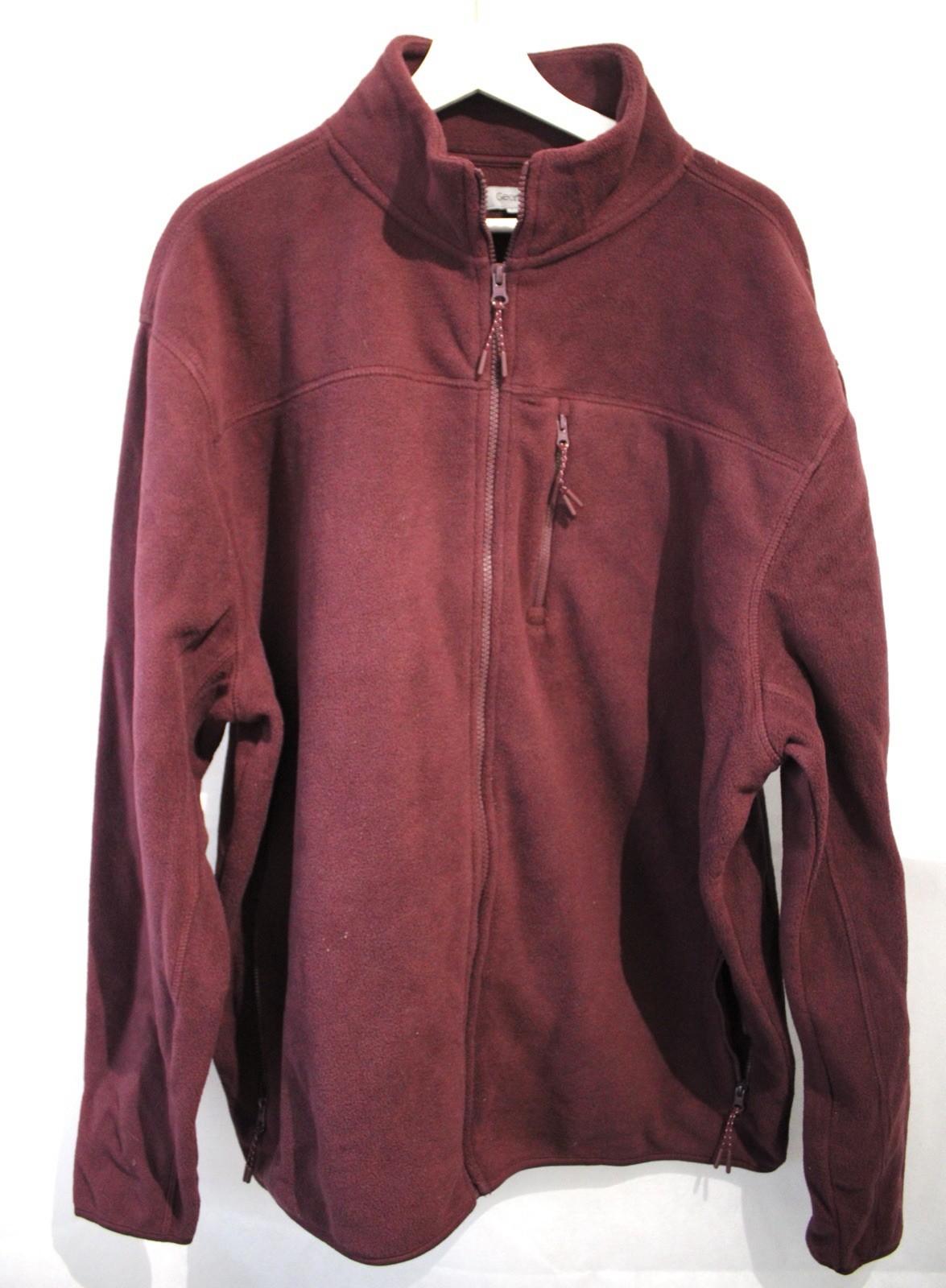 Woman’s Half Zip Fleece Jacket Woman’s Size 2XL Burgundy (c123)