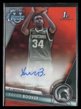 2023-24 Bowman U Chrome #BCPA-XB Xavier Booker Orange Auto Refractor /25