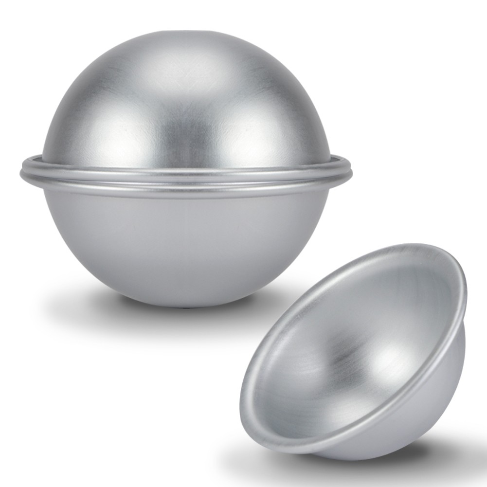 8cm Half Ball Cake Mold Silver Non-stick For Baking Desserts