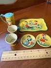 Vintage 6 piece Tin Litho Children's  Piece Tea Set Children similar to Ohio Art