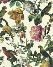 Vintage Floral Peel and Stick Wallpaper Bird Floral Contact Paper 16.9"X118.1" P