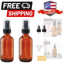 4 oz Amber Glass Spray Bottles - Small Empty Fine Mist Spray Bottle for Essen...