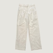Wilfred Free Aritzia Women Beige Pleated High Waisted Wide Leg Trousers Size 0