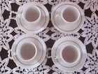 4 Sets Warwick Restaurant Demitasse Cup & Saucer Double Green Stripe Collectible — photo 2