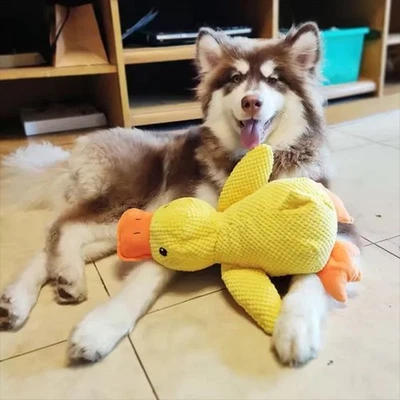 Stomping Duck Dog Toy Bite Resistant Plush Chew Toy for Large Dogs Interactive