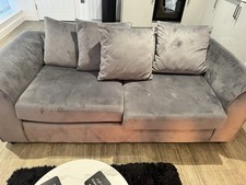Grey Fabric Corner Sofa 3-and-2 Seater 260cm x 200cm