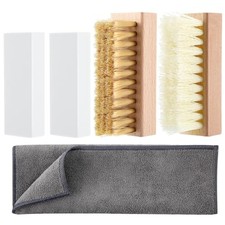 5 Piece Suede and Nubuck Cleaning Kit with Brass Nylon Brushes, 2 Suede