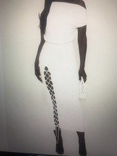 White Off Shoulder Maxi Dress With Lace Front Slit
