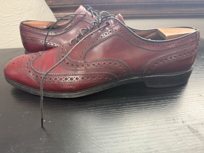 VTG Allen Edmonds McAllister Burgundy Leather Wingtip Oxford Dress Shoes USA Vintage Allen Edmonds McAllister Burgundy Leather Wingtip  main image 3