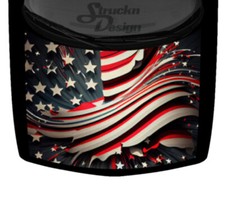 Abstract Usa American Flag Grunge Car Truck Hood Wrap Vinyl Graphic Decal 58x65 Abstract Usa American Flag Grunge Car Truck Hood Wrap Vinyl Graphic Decal 58x65