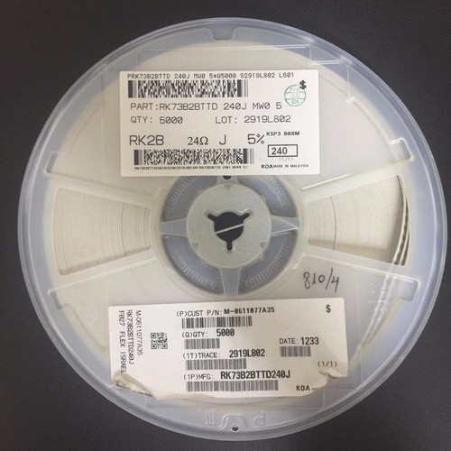 RK73B2BTTD240JKOA5000 PCS LOT, Resistors 1206 24 Ohm 5 0.25W SMD ±