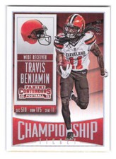 2015 Panini Contenders #56 Travis Benjamin Championship Ticket #/99 Browns