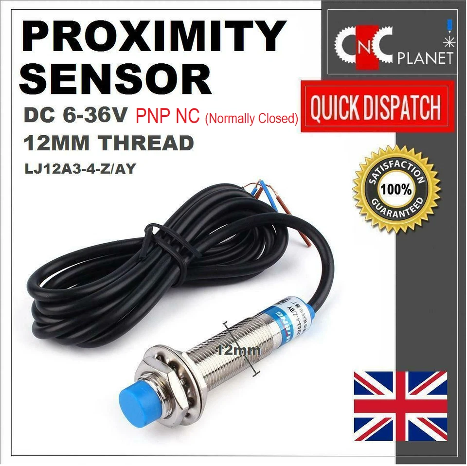 Inductive Proximity Sensor LJ12A3-4-Z/AY Metal Detecting PNP NC 3 Wire DC 6-36V  - Image 3 of 3