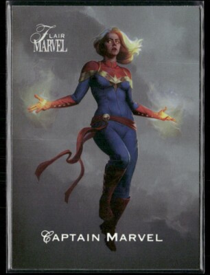 2023 Upper Deck Marvel Flair Rainbow Silver #21 - Captain Marvel