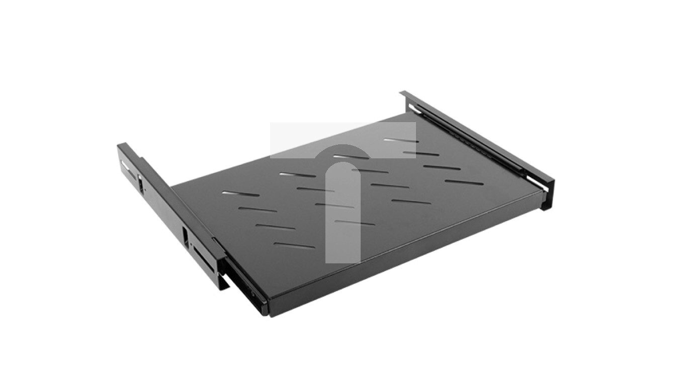 Pull-out shelf for cabinets 19 600mm black LANBERG (1U/465x350mm load cap /T2UK