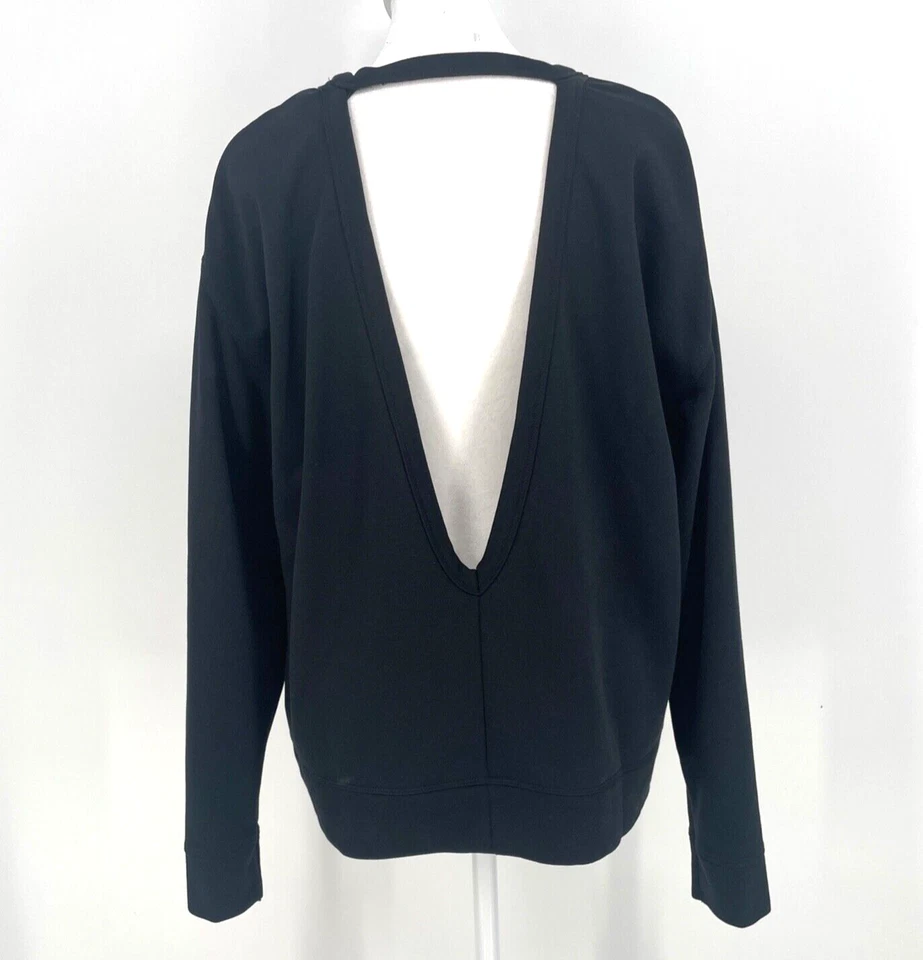 NIKE Dri-Fit womens M Versa Open Back Training Top-Obsidian S 938901-010 knit - Image 4 of 4