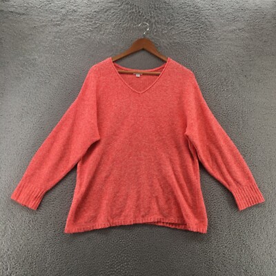 Purejill Pullover Sweater Top Womens XS Pink Cotton Blend Long Sleeve Knitted
