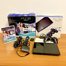 CONSOLE PS2 SLIM BOXATA - SCATOLA ORIGINALE COMPLETA EDIZIONE LIMITATA SINGSTAR