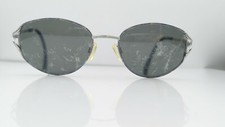 Vintage Ashley Blue Silver Metal Oval Sunglasses FRAMES ONLY