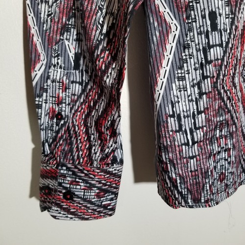 Barabas Shirt Mens XXL Abstract Geometric Art Button Up Long Sleeve Cotton - Picture 5 of 9