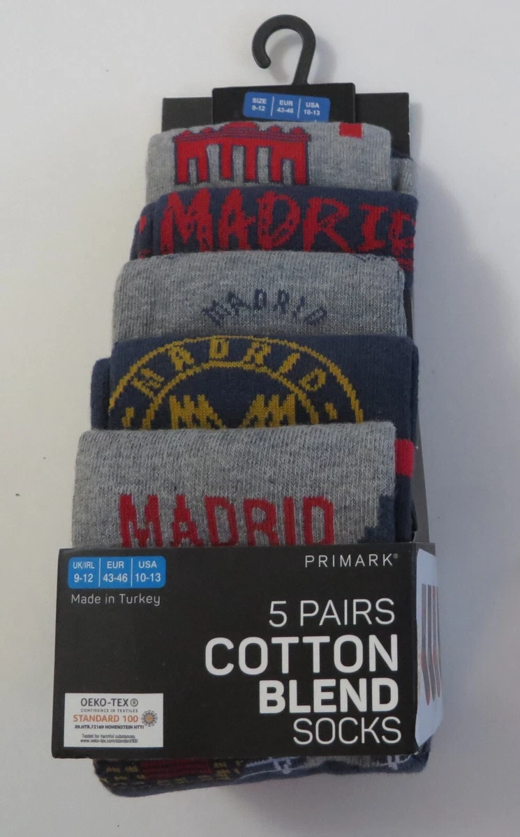 Calcetines Primark Madera Cedro Estado 5 Pares Talla 10-13 Multicolor Madrid - Amsterdam
