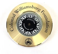 Weems & Plath Colonial Williamsburg Foundation Brass Nautical Paperweight ~ T249