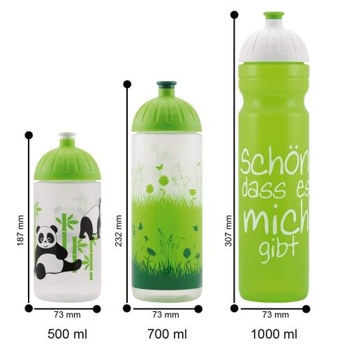 ISYbe Schul-Trinkflasche, Tiere cool 0,7L, BPA-frei, auslaufsicher, Kohlensäure 
