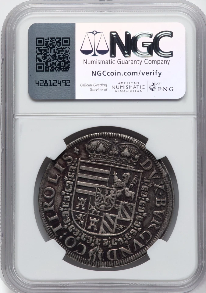 Austria (1564-95) - Taler - Dav-8097 Hall NGC XF Detalles - ¡Fabuloso tono y detalle! Foto 4 de 4