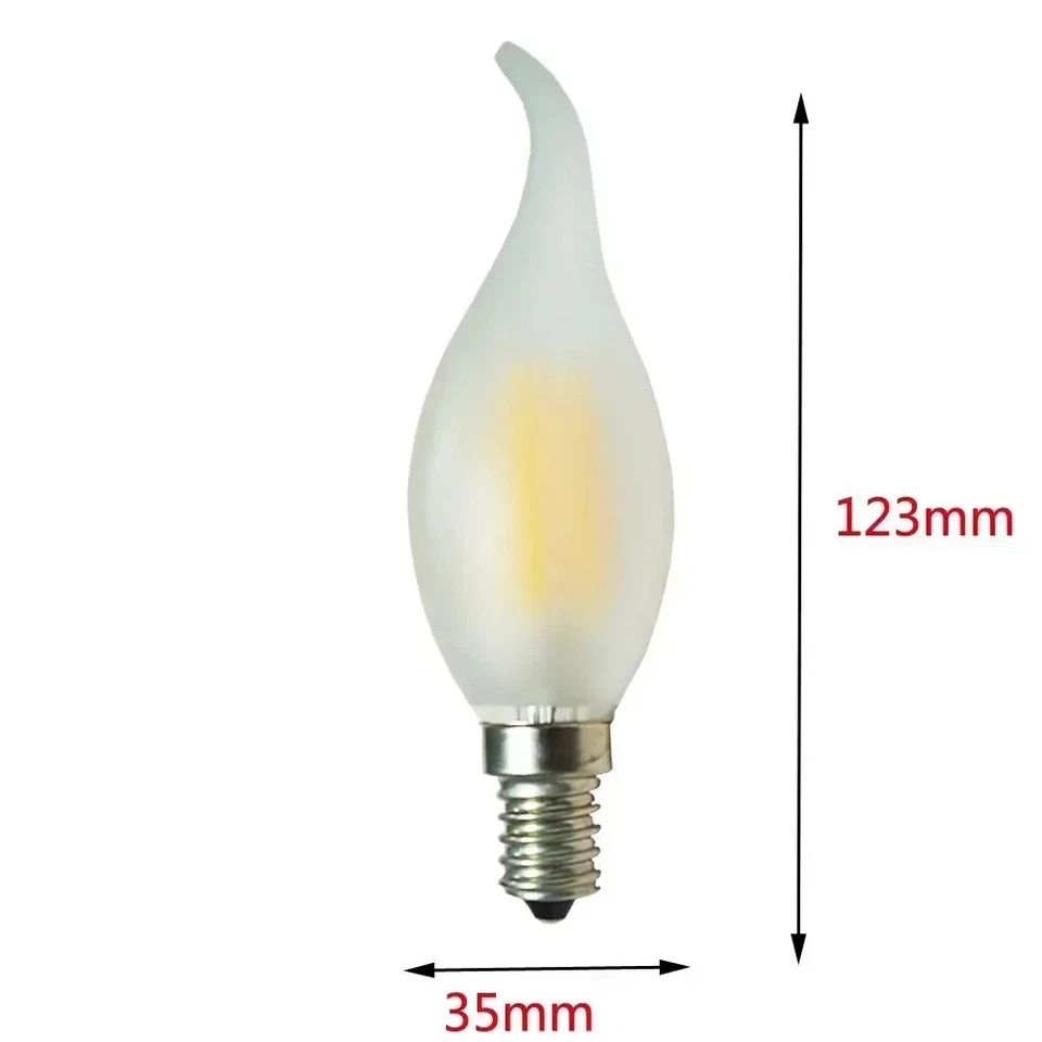 E14 LED Candelabra Light Bulb 4W Lamp Warm/Cold White Led Vintage Lightbulb 5PCS - Image 3 of 4